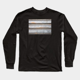 Grunge Grey Rusty Metal Fence 2 Long Sleeve T-Shirt